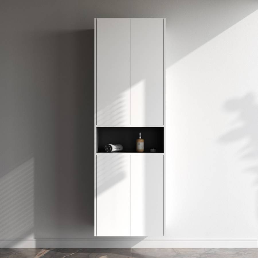 Шкаф с полками 60 см, высота 70 см, белый матовый, универсальный M8FCH0602WM Шкаф с полками 60 см, высота 70 см, белый матовый, универсальный M8FCH0602WM