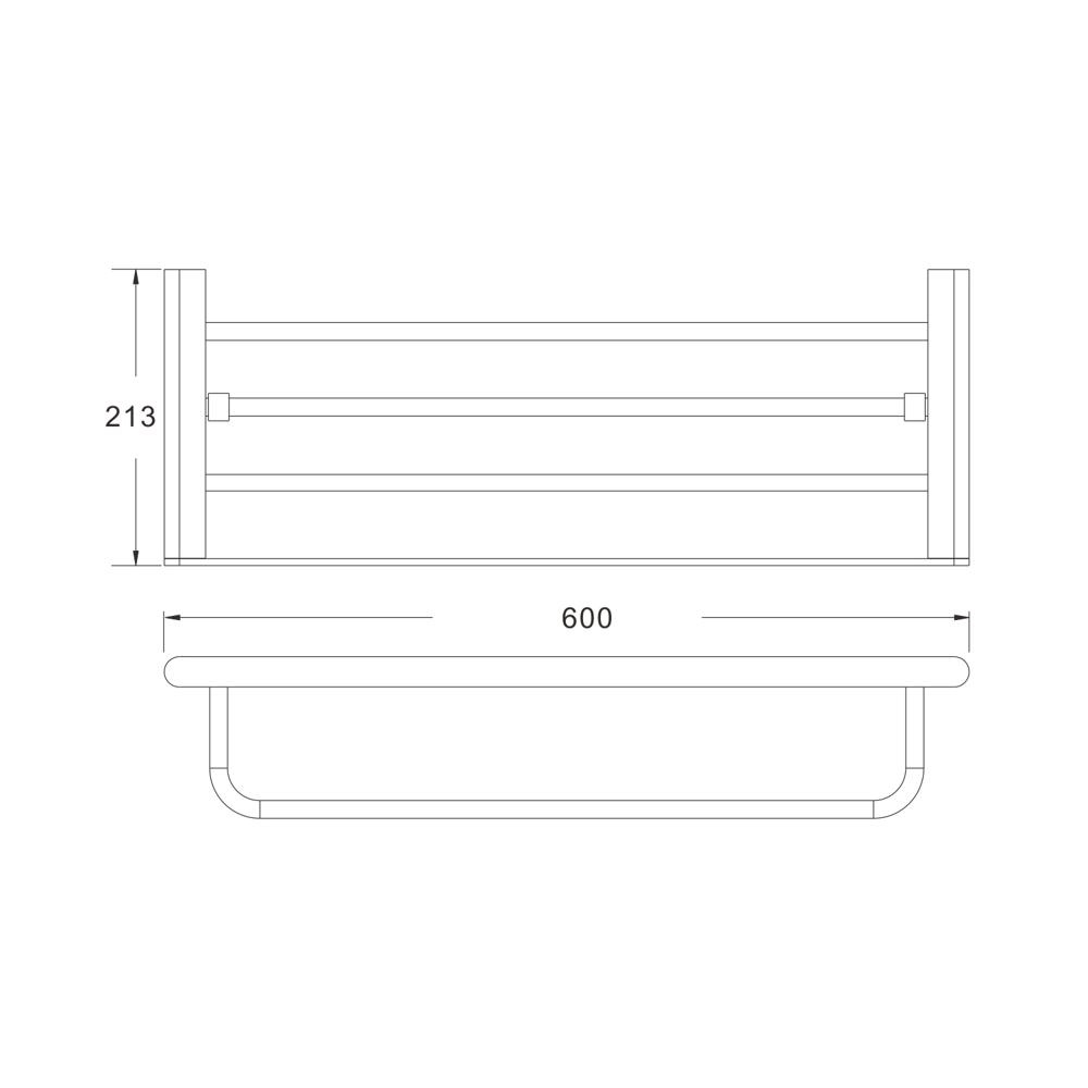 Полка для полотенца металлическая, RG1708T Rose, Оружейная сталь Полка для полотенца металлическая, RG1708T Rose, Оружейная сталь