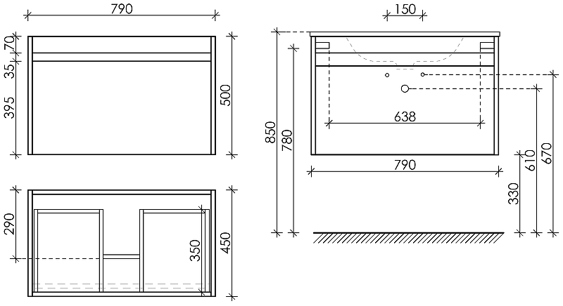 Тумба подвесная SANCOS Smart 790х450х500, c двумя ящиками оснащенными доводчиками, белый глянец , арт. SM80W Тумба подвесная SANCOS Smart 790х450х500, c двумя ящиками оснащенными доводчиками, белый глянец , арт. SM80W