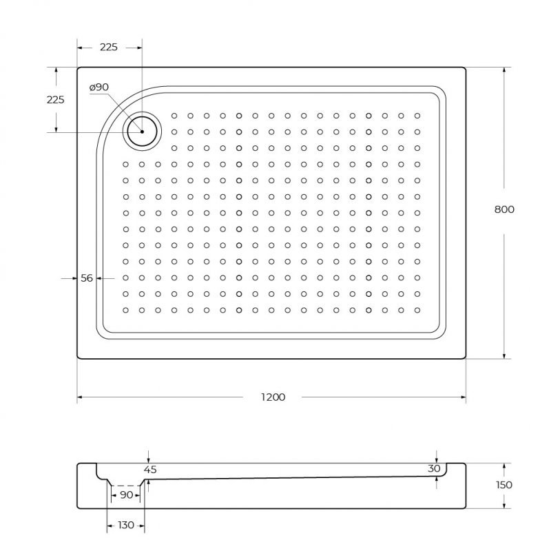 Акриловый поддон BelBagno TRAY-BB-AH-100/80-15-W-L Акриловый поддон BelBagno TRAY-BB-AH-100/80-15-W-L