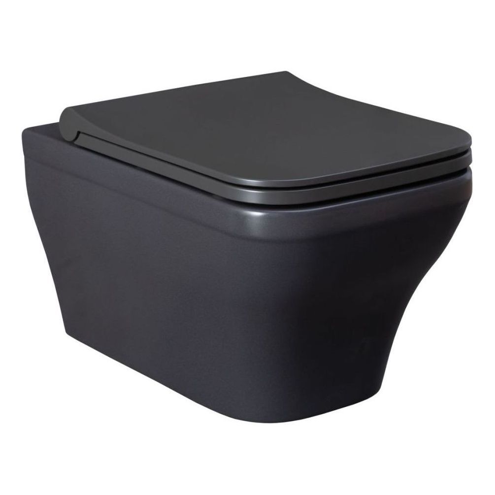 Чаша подвесного унитаза Allen Brau Infinity 4.21011.AN антрацит Чаша подвесного унитаза Allen Brau Infinity 4.21011.AN антрацит