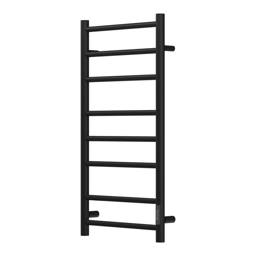 Полотенцесушитель электрический Point Аврора PN10848B П8 400x800 диммер справа, черный Полотенцесушитель электрический Point Аврора PN10848B П8 400x800 диммер справа, черный