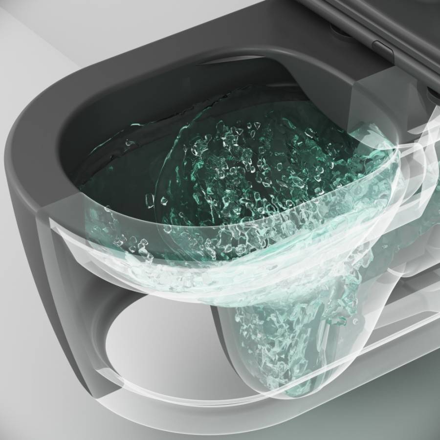 C8F1700MBSC Func подвесной унитаз 49 см FlashClean с сиденьем микролифт, черн мат C8F1700MBSC Func подвесной унитаз 49 см FlashClean с сиденьем микролифт, черн мат