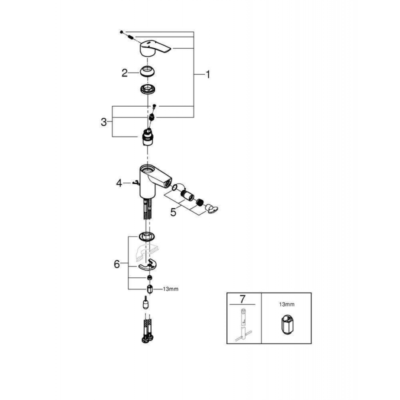 Смеситель Grohe Eurosmart 2021 для биде, 32927003 Смеситель Grohe Eurosmart 2021 для биде, 32927003