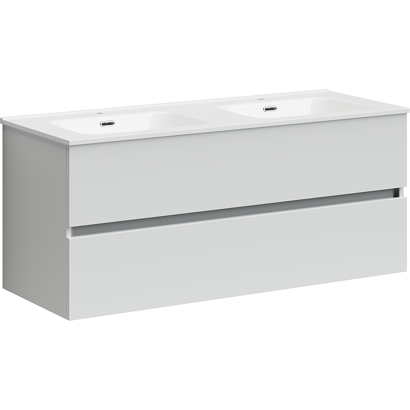 Тумба подвесная SANCOS Urban 1190х450х550, c двумя ящиками оснащенными доводчиками, белый глянец , арт. UR120-2W Тумба подвесная SANCOS Urban 1190х450х550, c двумя ящиками оснащенными доводчиками, белый глянец , арт. UR120-2W