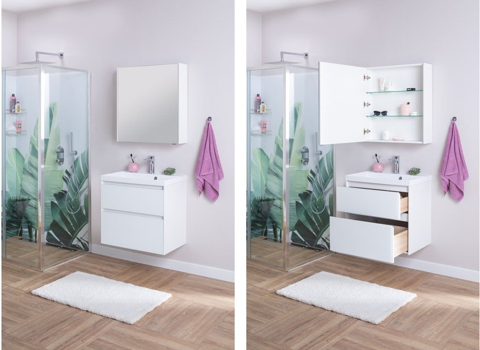 Мебель для ванной Aquanet Гласс 70 белый Мебель для ванной Aquanet Гласс 70 белый