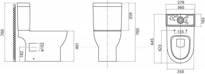 Чаша напольного унитаза BelBagno STEAM BB130CPR Чаша напольного унитаза BelBagno STEAM BB130CPR