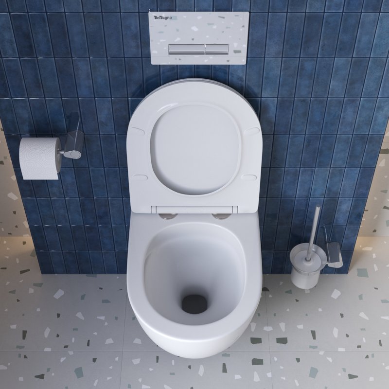 Унитаз подвесной безободковый с сиденьем и смывом TORNADO BelBagno SFERA-TOR Унитаз подвесной безободковый с сиденьем и смывом TORNADO BelBagno SFERA-TOR