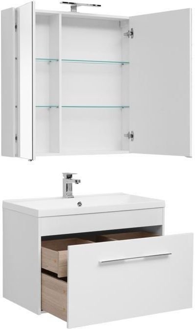 Мебель для ванной Aquanet Августа 90 белый (раковина Нота) Мебель для ванной Aquanet Августа 90 белый (раковина Нота)