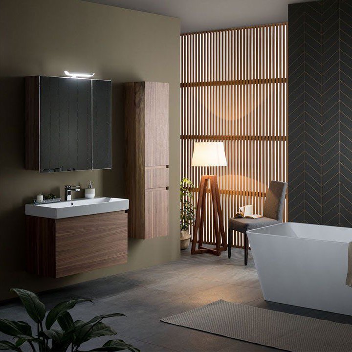 Мебель для ванной Aquanet Нью-Йорк 85 орех Мебель для ванной Aquanet Нью-Йорк 85 орех