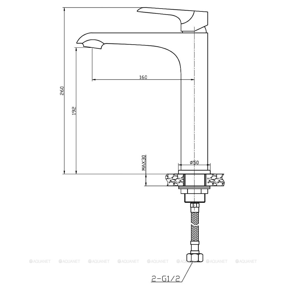 Смеситель для раковины Agger Glorious A1212100 Смеситель для раковины Agger Glorious A1212100