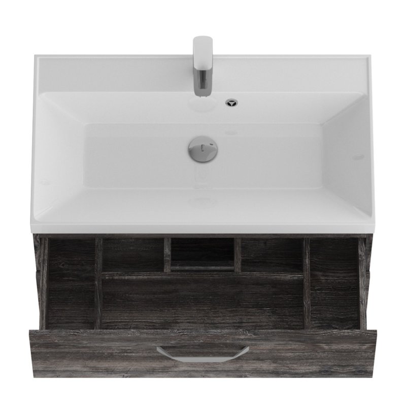 Тумба с раковиной подвесная  BelBagno AURORA 80 Bianco Lucido, раковина белая Тумба с раковиной подвесная  BelBagno AURORA 80 Bianco Lucido, раковина белая