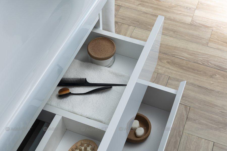 Мебель для ванной Aquanet Беркли 60 белый/дуб рошелье (зеркало белое) Мебель для ванной Aquanet Беркли 60 белый/дуб рошелье (зеркало белое)