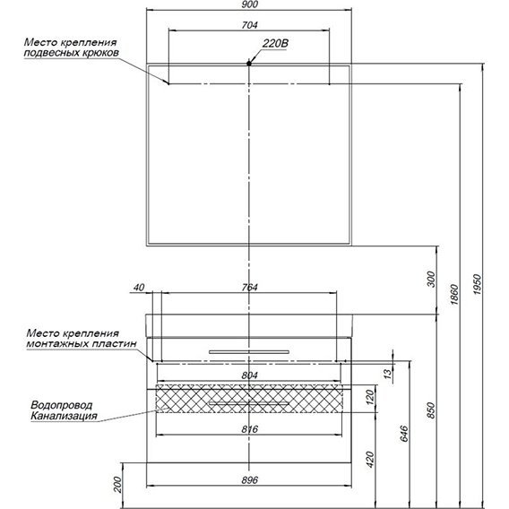 Мебель для ванной Aquanet Nova 90 дуб рошелье (2 ящика) Мебель для ванной Aquanet Nova 90 дуб рошелье (2 ящика)