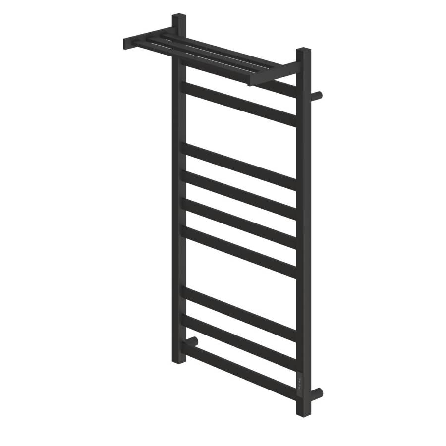 Полотенцесушитель электрический Point Меркурий PN83850PB П9 500x1000 с полкой, диммер справа, черный Полотенцесушитель электрический Point Меркурий PN83850PB П9 500x1000 с полкой, диммер справа, черный