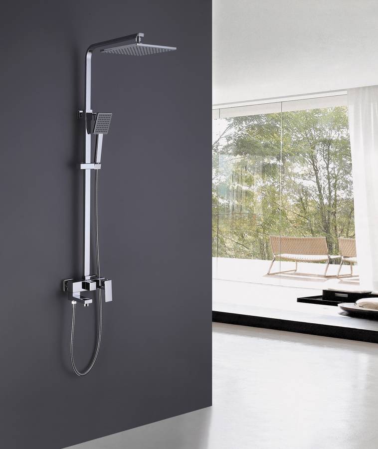 Душевая стойка ABBER Daheim AF8216 с изливом, хром Душевая стойка ABBER Daheim AF8216 с изливом, хром