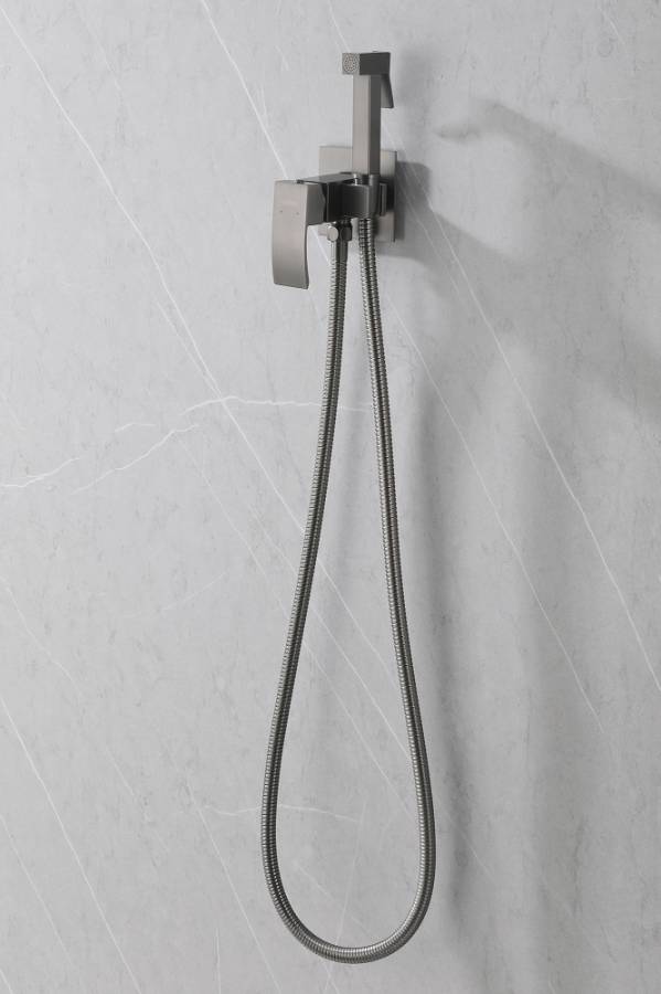 Смеситель ABBER Wasserfall AF8625NG с гигиеническим душем, никель Смеситель ABBER Wasserfall AF8625NG с гигиеническим душем, никель