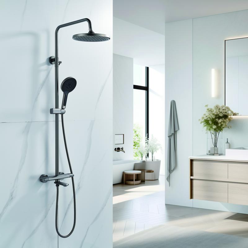 Душевая стойка с термостатом ROSE R39T R3936T Душевая стойка с термостатом ROSE R39T R3936T