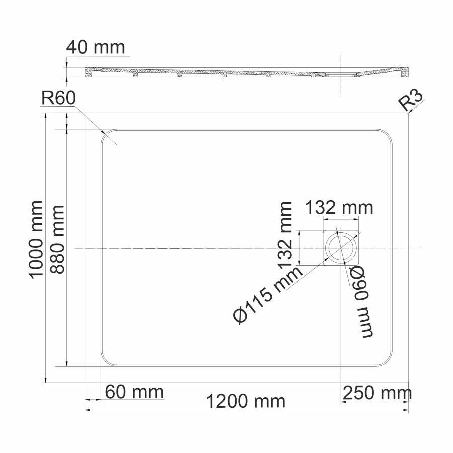 Rhin 44T10 Душевой поддон Wasserkraft Rhin 44T10 Душевой поддон Wasserkraft