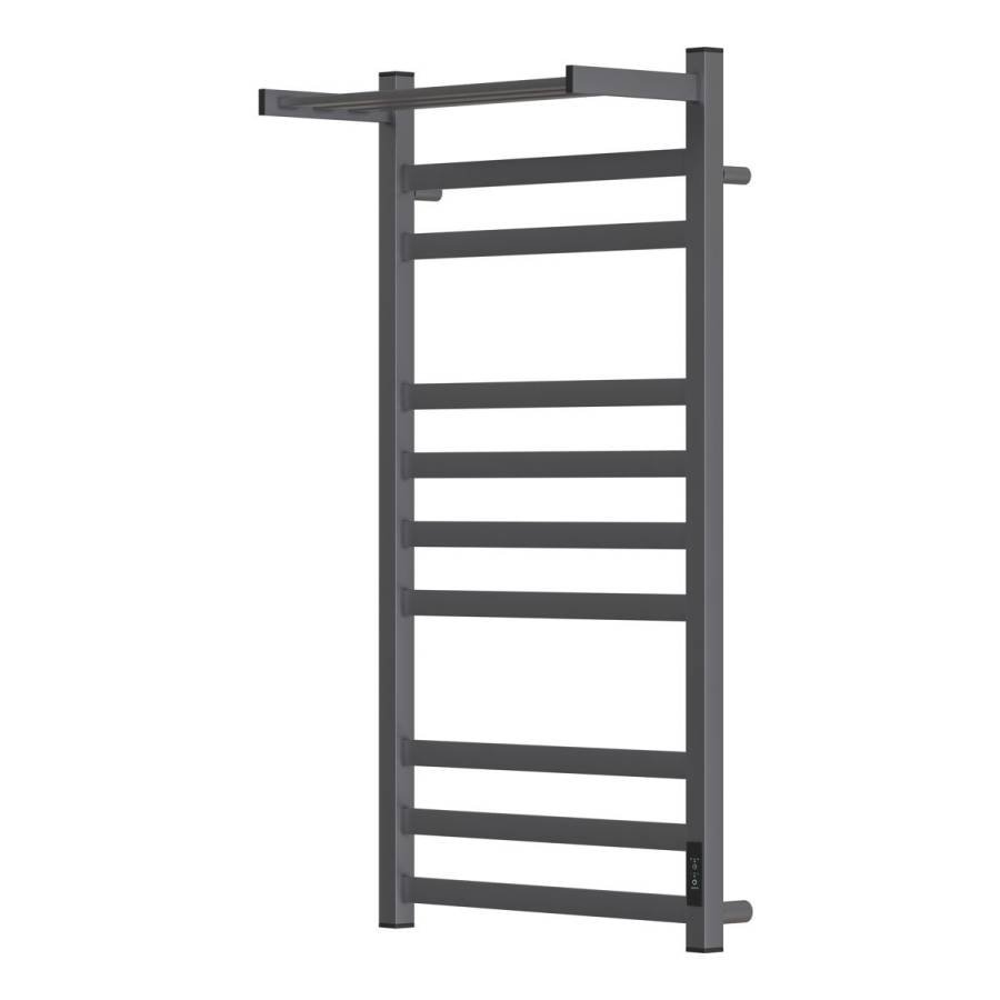 Полотенцесушитель электрический Point Меркурий PN83850PGR П9 500x1000 с полкой, диммер справа, графит премиум Полотенцесушитель электрический Point Меркурий PN83850PGR П9 500x1000 с полкой, диммер справа, графит премиум