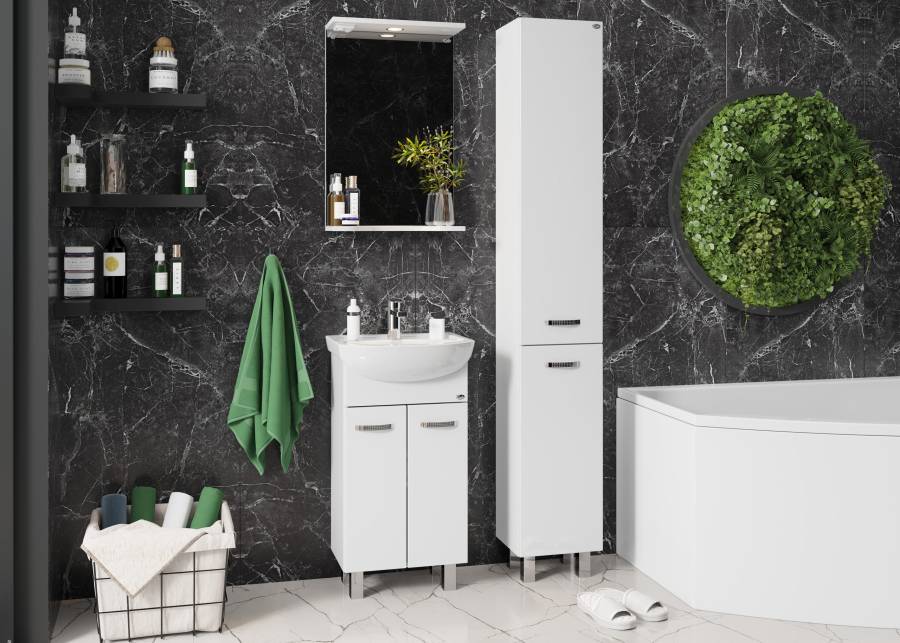 Пенал Onika Коралл 30 напольный, белый, универсальный Пенал Onika Коралл 30 напольный, белый, универсальный