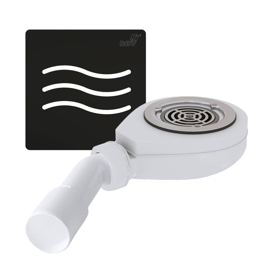 Сифон для душевых поддонов RGW S-016-1 Волна Черный 90 мм Сифон для душевых поддонов RGW S-016-1 Волна Черный 90 мм