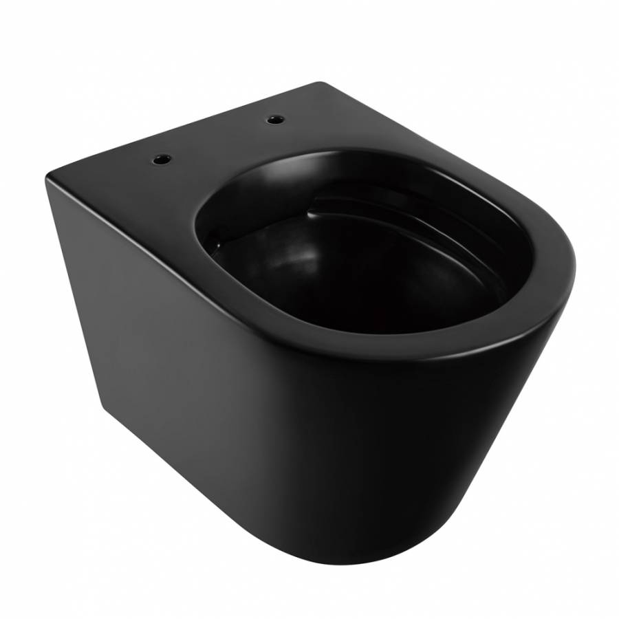 Унитаз ABBER Bequem AC1102MB подвесной черный матовый, безободковый Унитаз ABBER Bequem AC1102MB подвесной черный матовый, безободковый