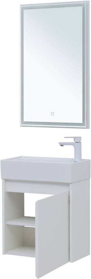 Мебель для ванной Aquanet Nova Lite 50 белый глянец (с дверецей) Мебель для ванной Aquanet Nova Lite 50 белый глянец (с дверецей)