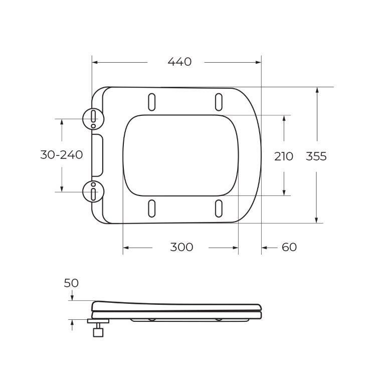 VENETO Сиденье, дюропласт, soft close, металлическое крепление BB132SC VENETO Сиденье, дюропласт, soft close, металлическое крепление BB132SC