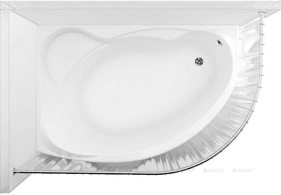 Карниз для ванны Aquanet Jamaica полукруглый 160х100 Карниз для ванны Aquanet Jamaica полукруглый 160х100