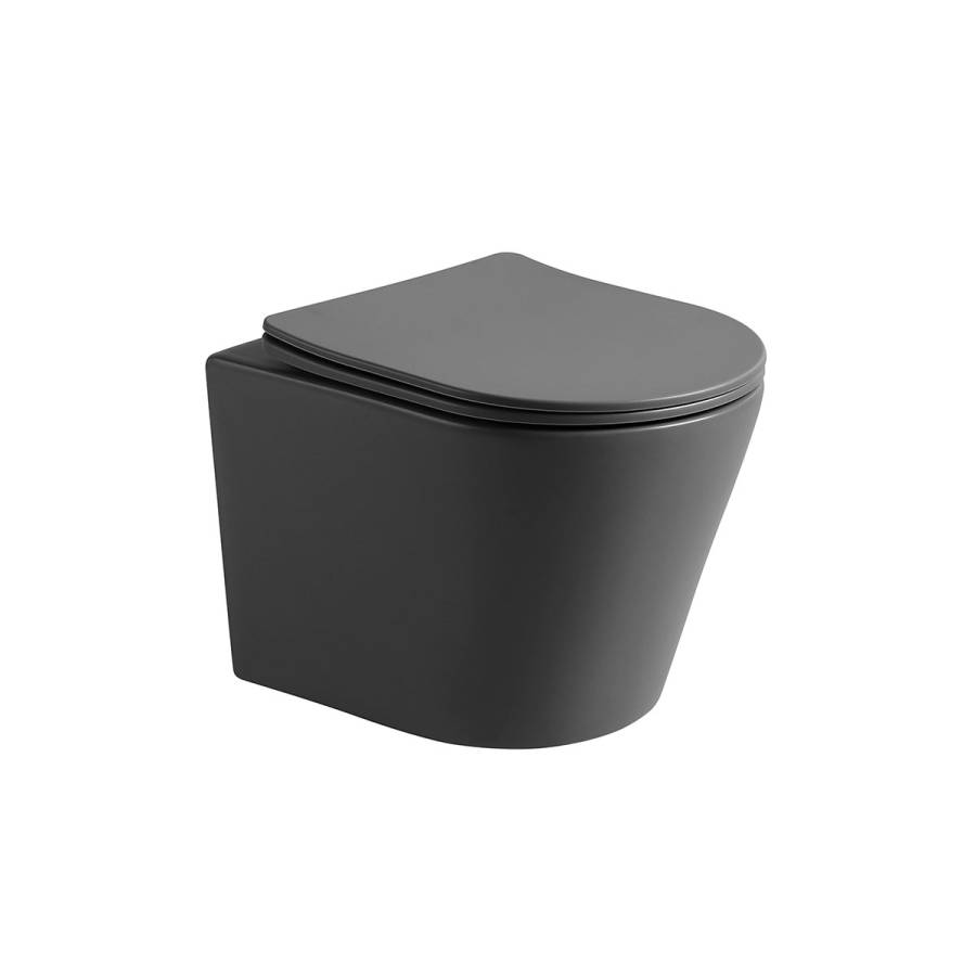 Унитаз подвесной Piatti VT1-11SMA, цвет антрацит матовый, ультратонкое soft-close сиденье Унитаз подвесной Piatti VT1-11SMA, цвет антрацит матовый, ультратонкое soft-close сиденье