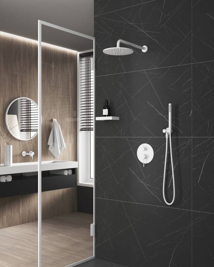 Душевая система Timo Saona SX-2369/16SM скрытого монтажа, белый матовый Душевая система Timo Saona SX-2369/16SM скрытого монтажа, белый матовый