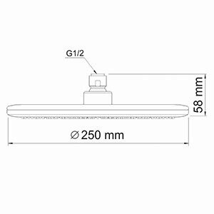A030 Верхняя душевая насадка Wasserkraft A030 Верхняя душевая насадка Wasserkraft