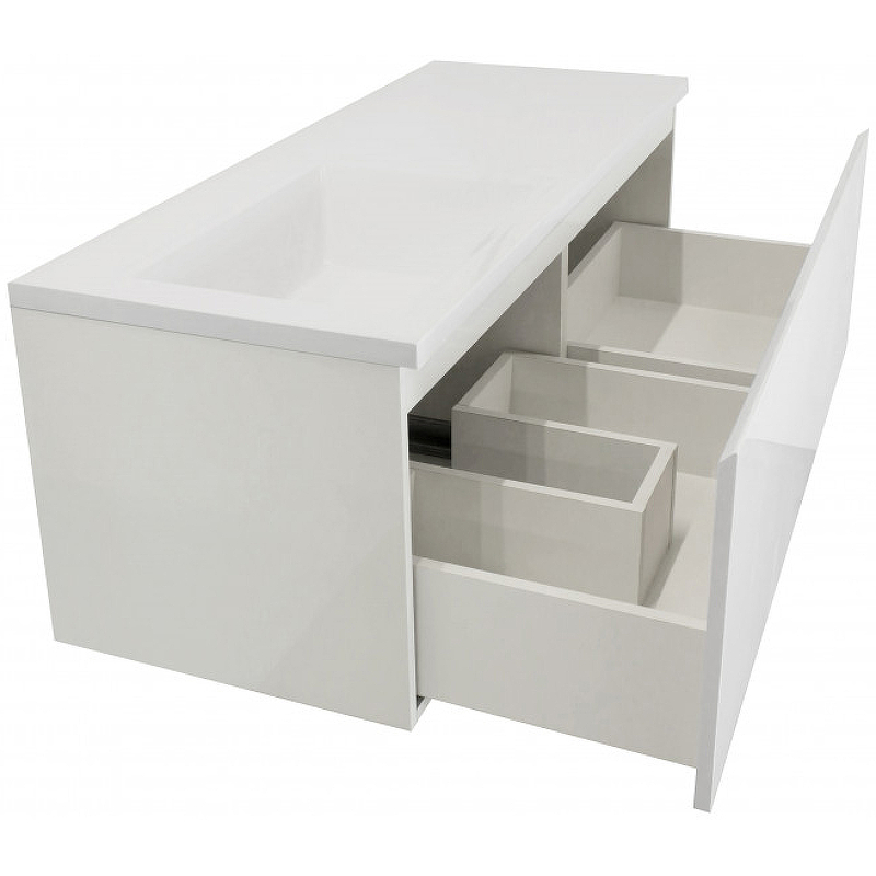 Комплект мебели Dallas Luxe 1050х482 левосторонний подвесной 1 ящик  (ШхГхВ) 1092х476х430 Комплект мебели Dallas Luxe 1050х482 левосторонний подвесной 1 ящик  (ШхГхВ) 1092х476х430