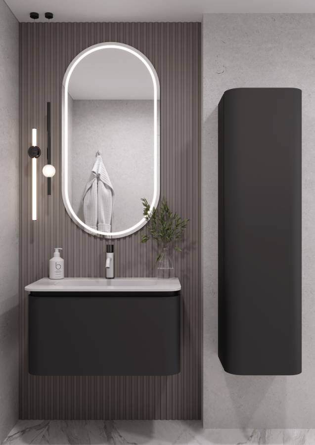 OVALE 1 полка 80CM АНТРАЦИТ тумба + раковина OV0010100-080 Boheme OVALE 1 полка 80CM АНТРАЦИТ тумба + раковина OV0010100-080 Boheme