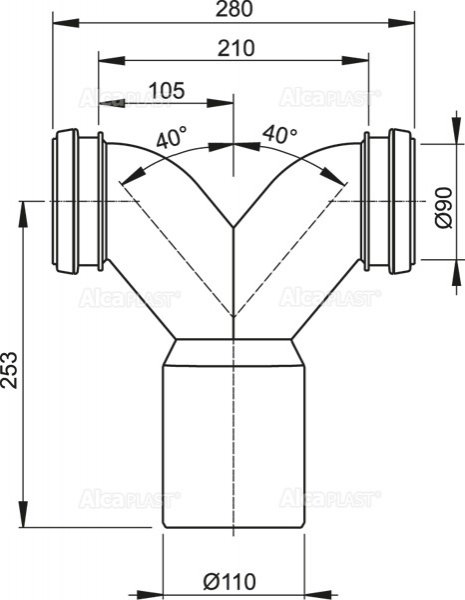 Двойное колено 90° с защитными затворами Двойное колено 90° с защитными затворами