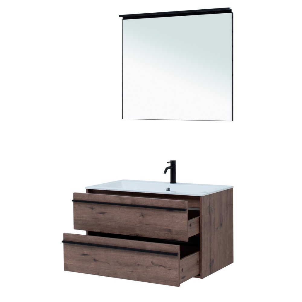 Мебель для ванной Aquanet Lino 90 Дуб Веллингтон Мебель для ванной Aquanet Lino 90 Дуб Веллингтон