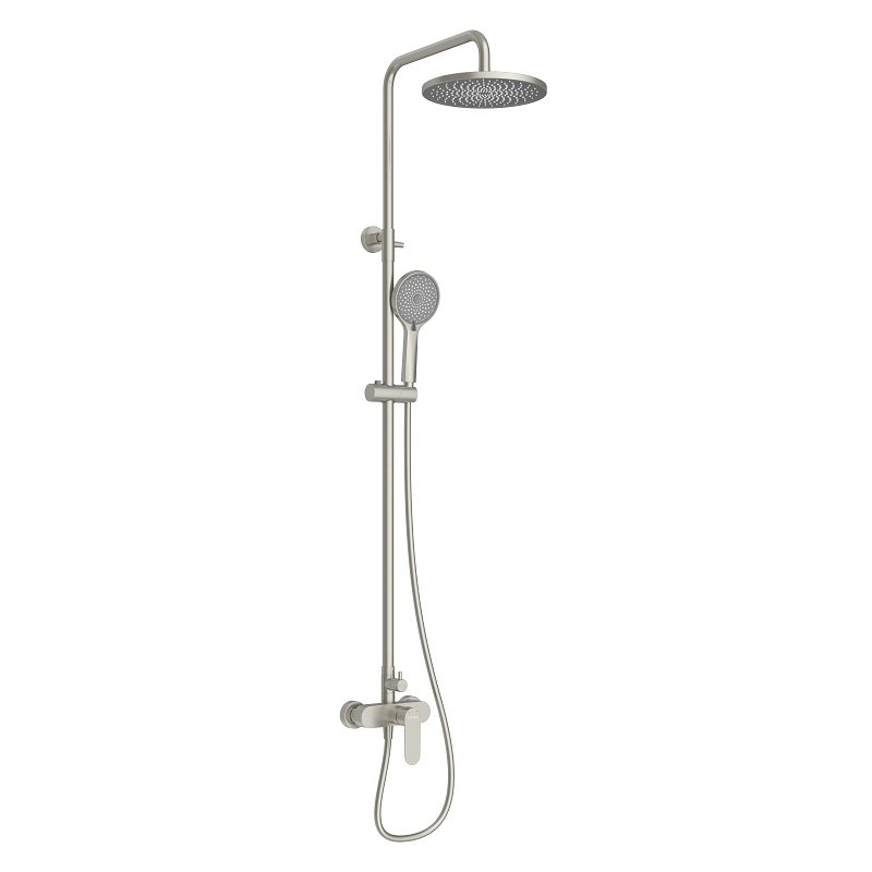 STYLUS-CD-BORO Душевая стойка со смесителем, брашированное золото STYLUS-CD-BORO Душевая стойка со смесителем, брашированное золото