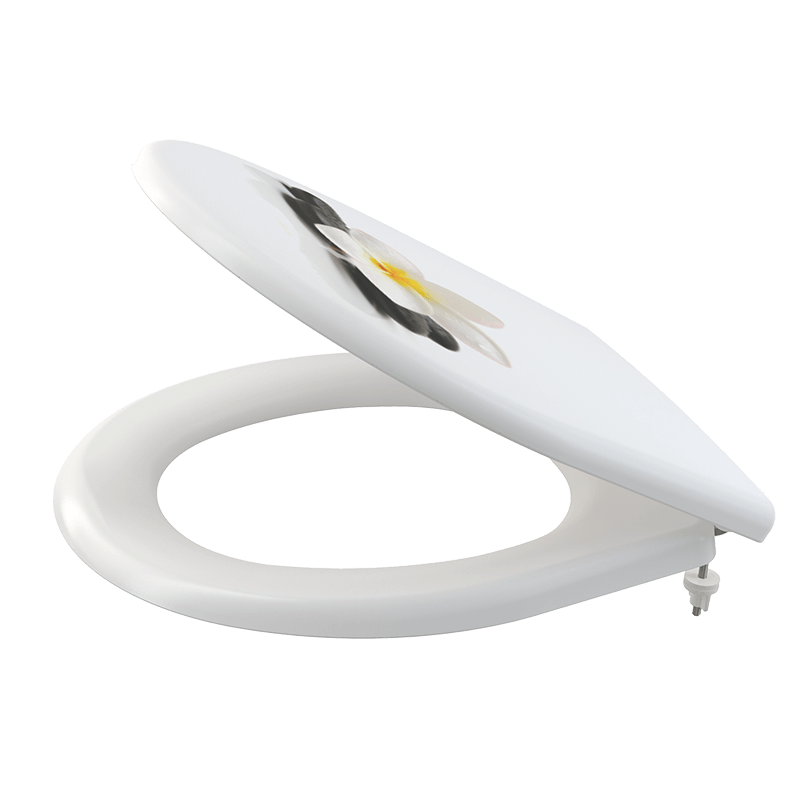 Alcaplast Сидение для унитаза Softclose белое с цветком A604 FLOWER Alcaplast Сидение для унитаза Softclose белое с цветком A604 FLOWER