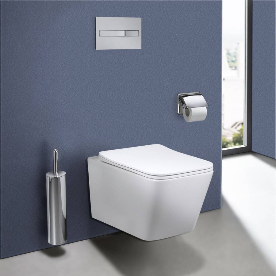 Унитаз подвесной Q-Line VT1-12 безободковый, цвет белый, ультратонкое soft close сиденье Унитаз подвесной Q-Line VT1-12 безободковый, цвет белый, ультратонкое soft close сиденье