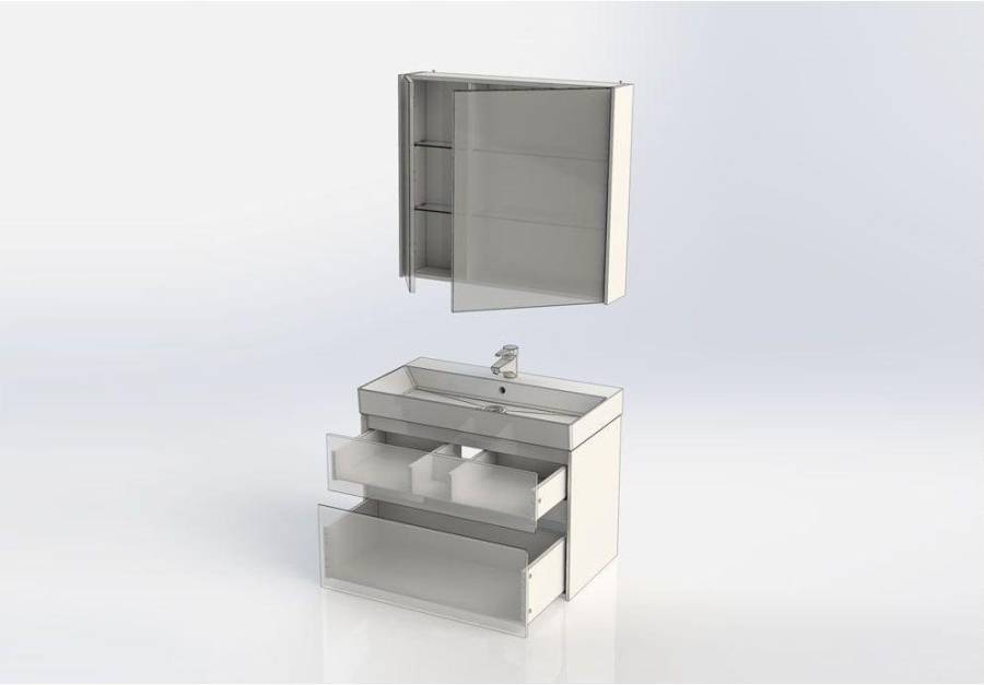 Мебель для ванной Aquanet Бруклин 85 белый Мебель для ванной Aquanet Бруклин 85 белый