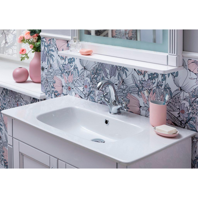 Комплект мебели для ванной Aquanet Селена 105 белый/серебро (3 ящика, 2 дверцы) Комплект мебели для ванной Aquanet Селена 105 белый/серебро (3 ящика, 2 дверцы)