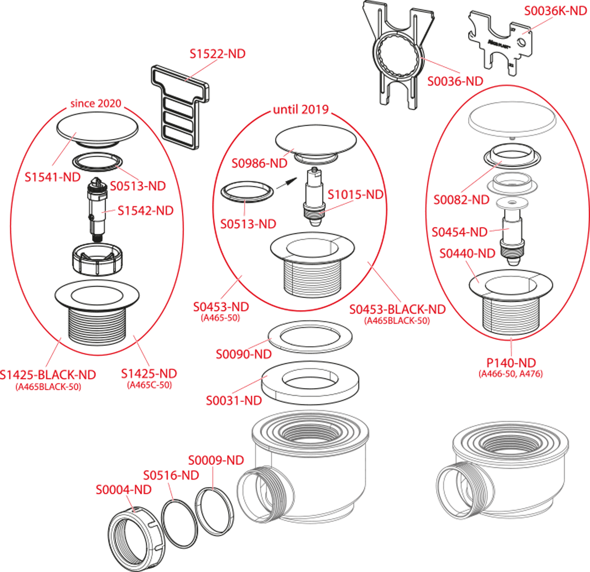 Сифон для душевого поддона CLICK/CLACK, черный матовый Сифон для душевого поддона CLICK/CLACK, черный матовый