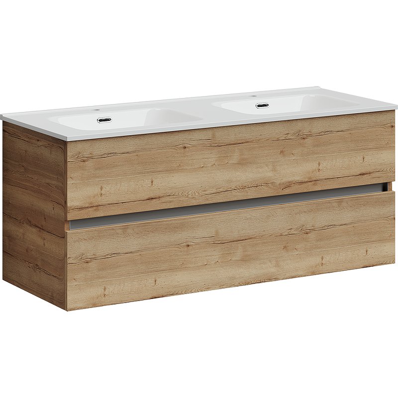 Тумба подвесная SANCOS Urban 1190х450х550, c двумя ящиками оснащенными доводчиками, дуб галифакс натуральный , арт. UR120-2EG Тумба подвесная SANCOS Urban 1190х450х550, c двумя ящиками оснащенными доводчиками, дуб галифакс натуральный , арт. UR120-2EG