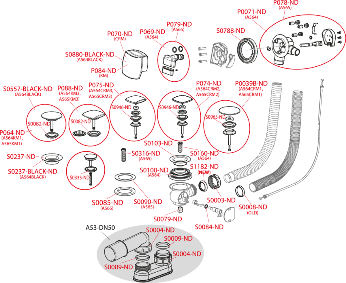Сифон для ванны с напуском воды через перелив для ванн с толстыми стенками, металл Сифон для ванны с напуском воды через перелив для ванн с толстыми стенками, металл