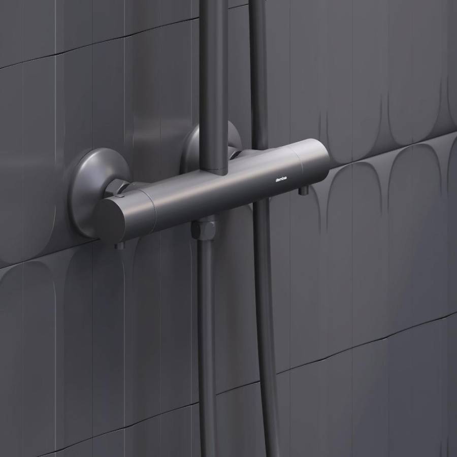 977800300 Jupiter душевая система со смесителем с термостатом чёрный 977800300 Jupiter душевая система со смесителем с термостатом чёрный