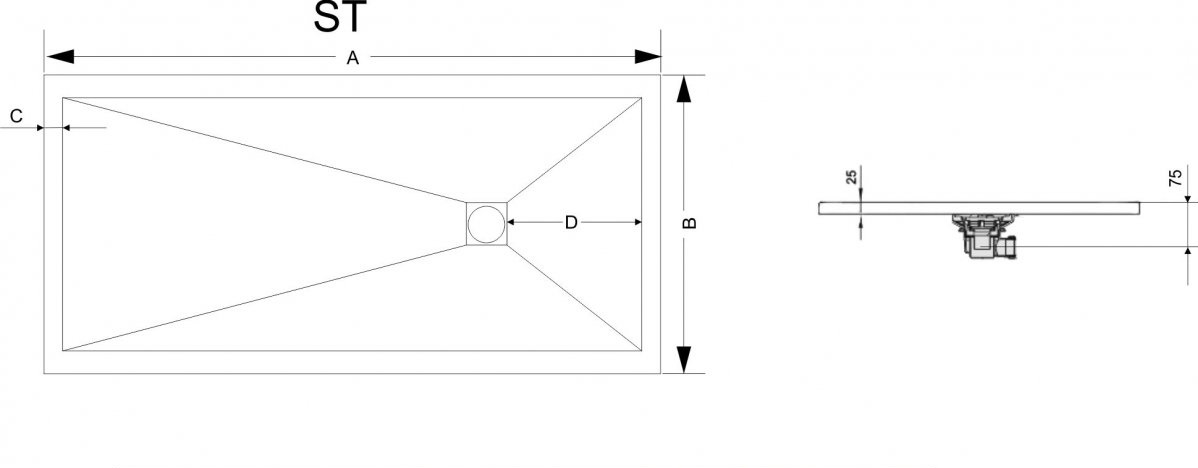 Душевой поддон RGW ST-169G 14152916-02 90 x 160 см, искусственный камень, прямоугольный, цвет серый Душевой поддон RGW ST-169G 14152916-02 90 x 160 см, искусственный камень, прямоугольный, цвет серый