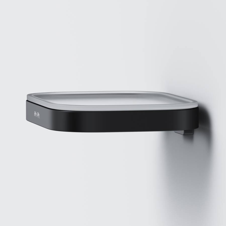 A8F34222 Func Стеклянная мыльница с настенным держателем, черный A8F34222 Func Стеклянная мыльница с настенным держателем, черный