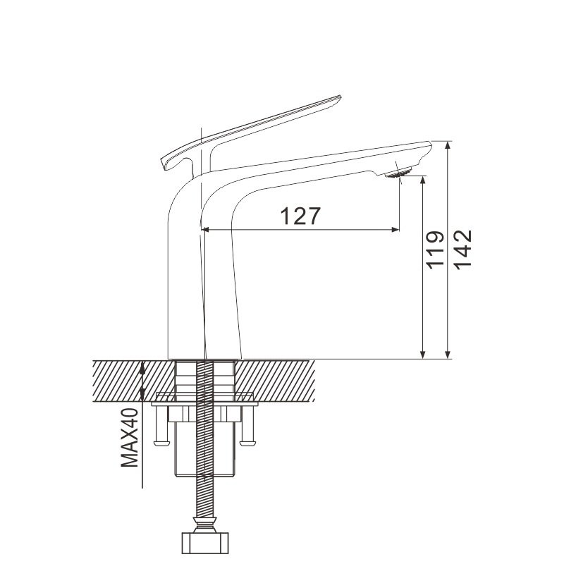 Смеситель для раковины латунь R1301 Смеситель для раковины латунь R1301