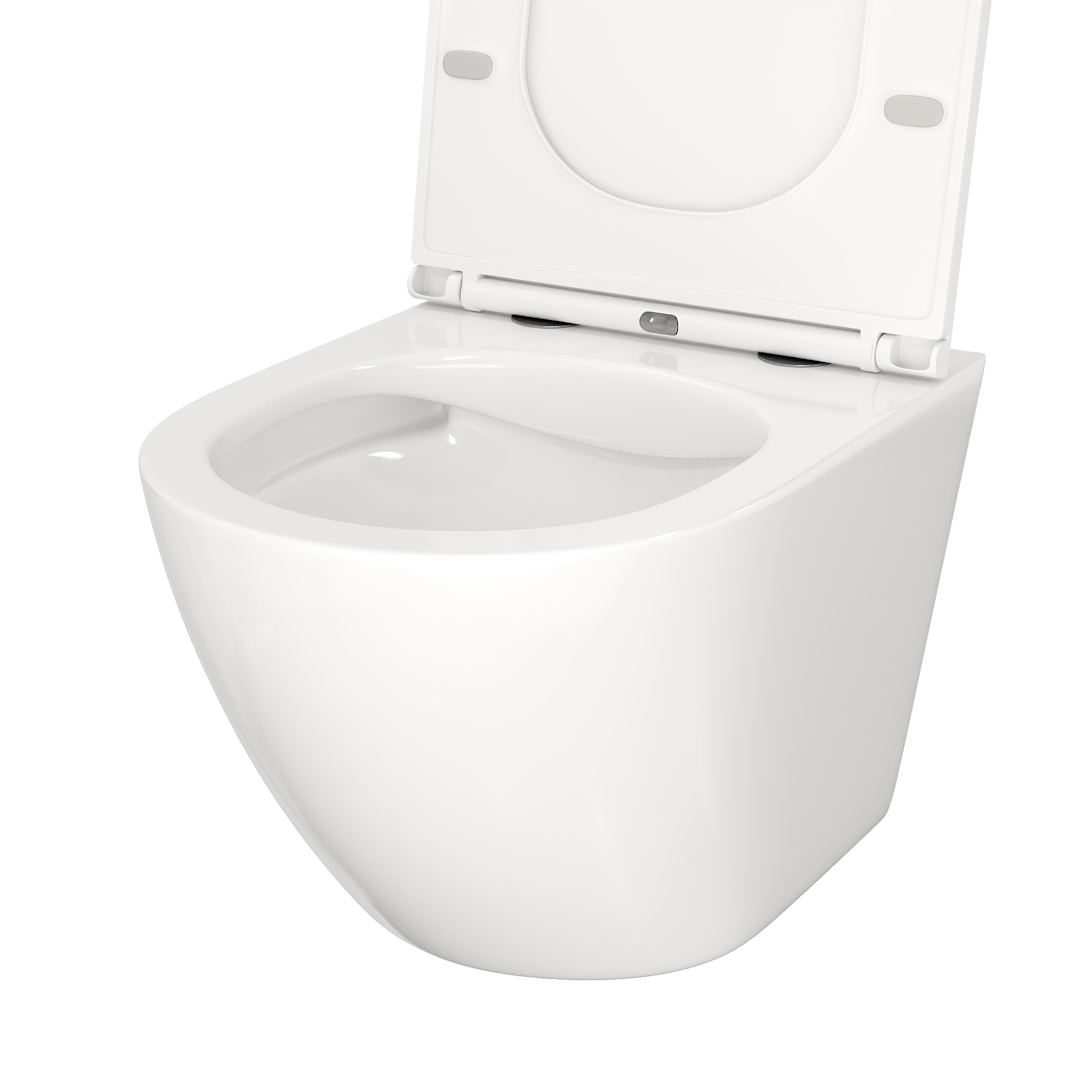 Унитаз подвесной безободковый Creto Cer C5 1005-005Cer-С5W с крышкой-сиденьем микролифт, белый Унитаз подвесной безободковый Creto Cer C5 1005-005Cer-С5W с крышкой-сиденьем микролифт, белый